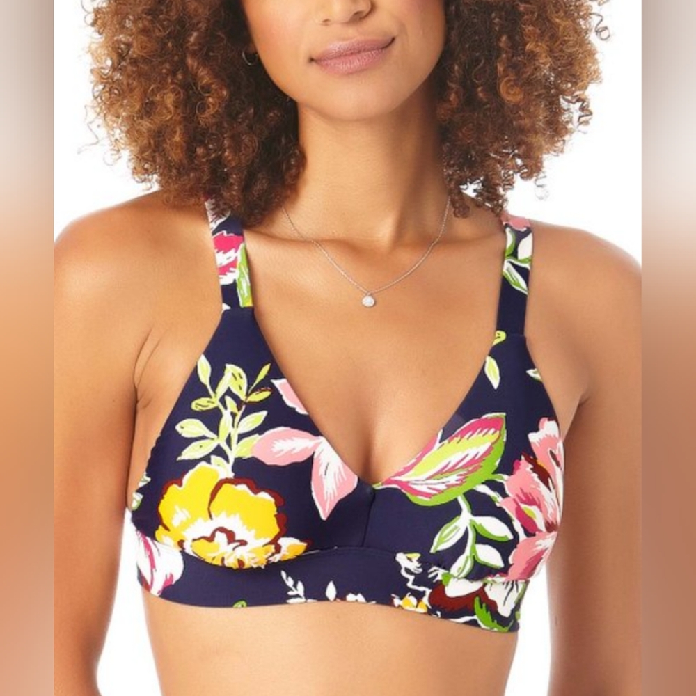 $15 Or Two For $20 Anne Cole | Navy & Green Tropical Bloom